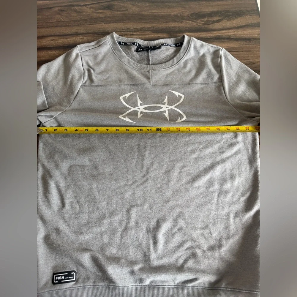 Under Armour Women’s Gray Fish Threadborne Shoreline Crew Sweatshirt-Size L - Picture 7 of 7